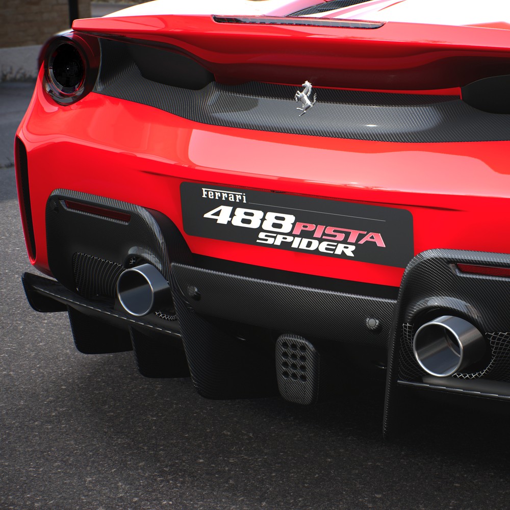 Ferrari Active Diffuser Carbon fibre rear diffuser