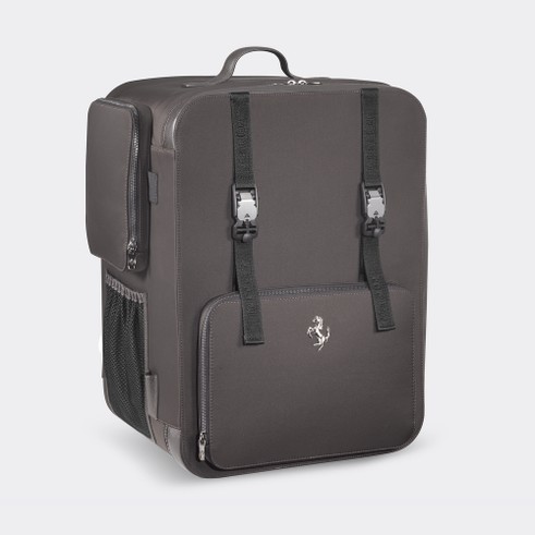 Sac à Dos Authentique Ferrari Maranello - Gris - Taille Medium - Polyester - Neuf Sans étiquettes