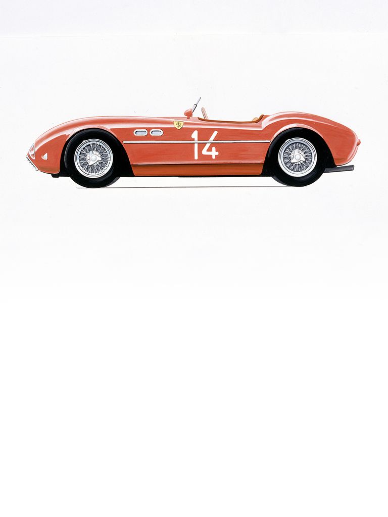 Ferrari 735 S: The in-line 4-cylinder Ferrari engine started out its career in the 1950 Formula 2 Championship.