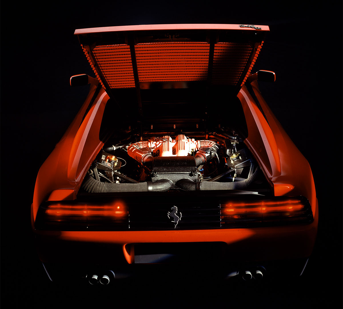 Ferrari 348 TB-engine-focus