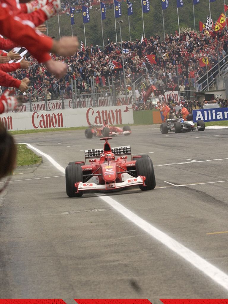 Ferrari F2002: 15 wins out of the 17 races run, 9 one-two finishes and 10 pole positions