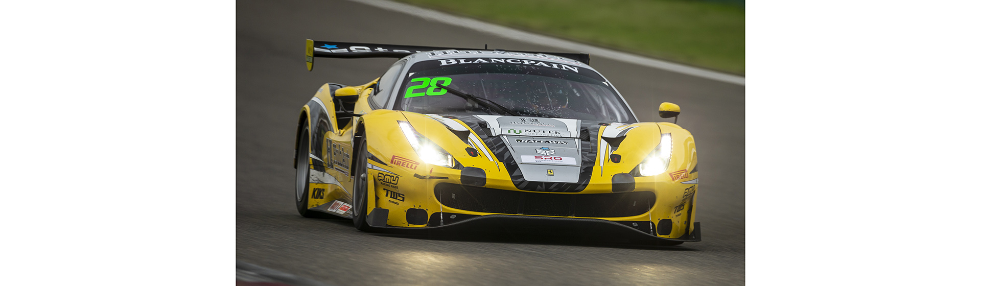 Blancpain GT Asia Three Ferrari cars racing at Shanghai