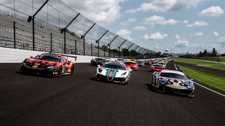 The drivers of Ferrari Racing Days enjoyed another thrill on Saturday as they took part in a unique oval-lapping session on the famed Indianapolis Motor Speedway oval layout.