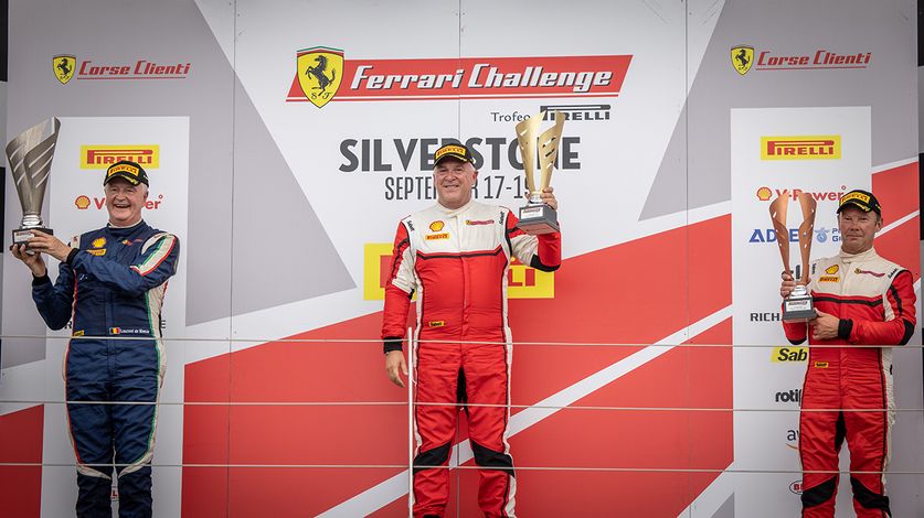 Swift takes his second win of the weekend in the Trofeo Pirelli class, with Graham de Zille winning in the Coppa Shell in a thrilling race at Silverstone.