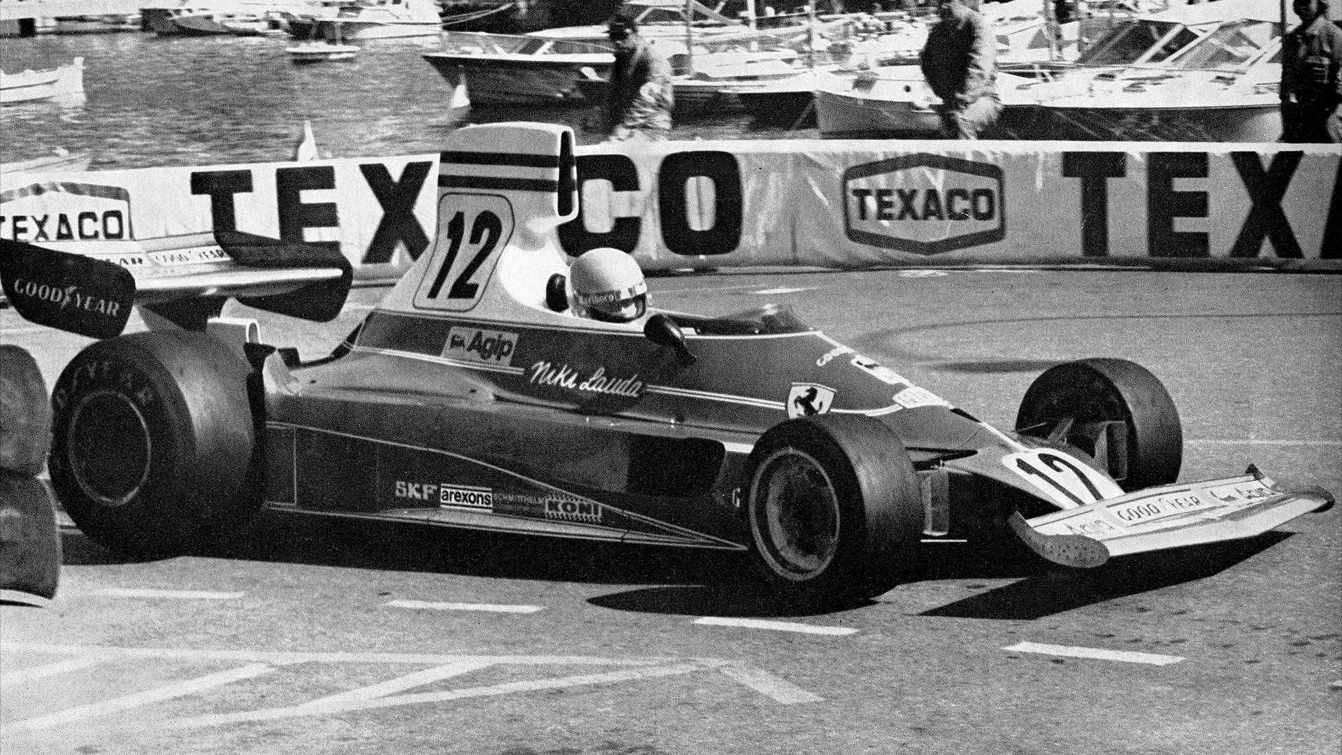 ixo †76S F1 Ferrari 312T2 Niki Lauda MONACO GP 名車 フェラーリ 伝説の男たち ニキ ラウダ ジェームス ハント ジル モナコGP 永大グリップ