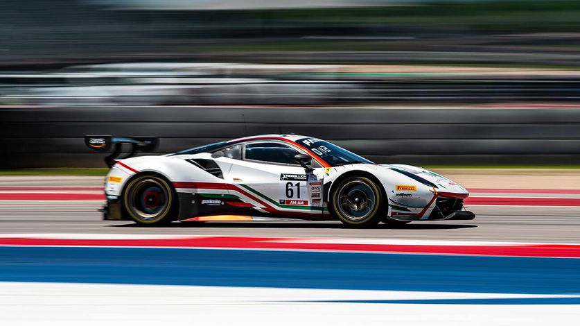 Bret Curtis and Scuderia Corsa brought the Ferrari 488 GT3 Evo 2020 to the new street circuit on the streets of Nashville.