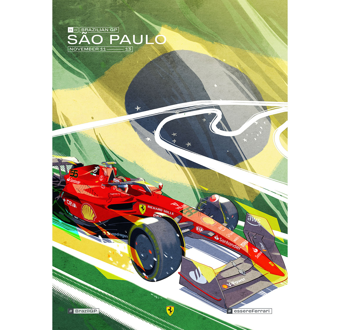 Poemobiles Sao Paulo/フリオ プラサ/ポスター ソングライン引退記念デザインポスター (B2サイズ) | HORSEGOODSnet