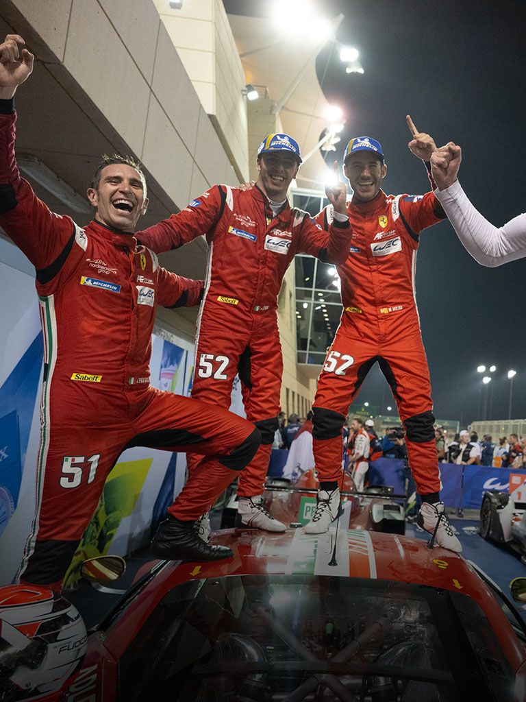 At the 8 Hours of Bahrain, the final round of the FIA World Endurance Championship, Alessandro Pier Guidi, James Calado and Ferrari win their second consecutive world title.