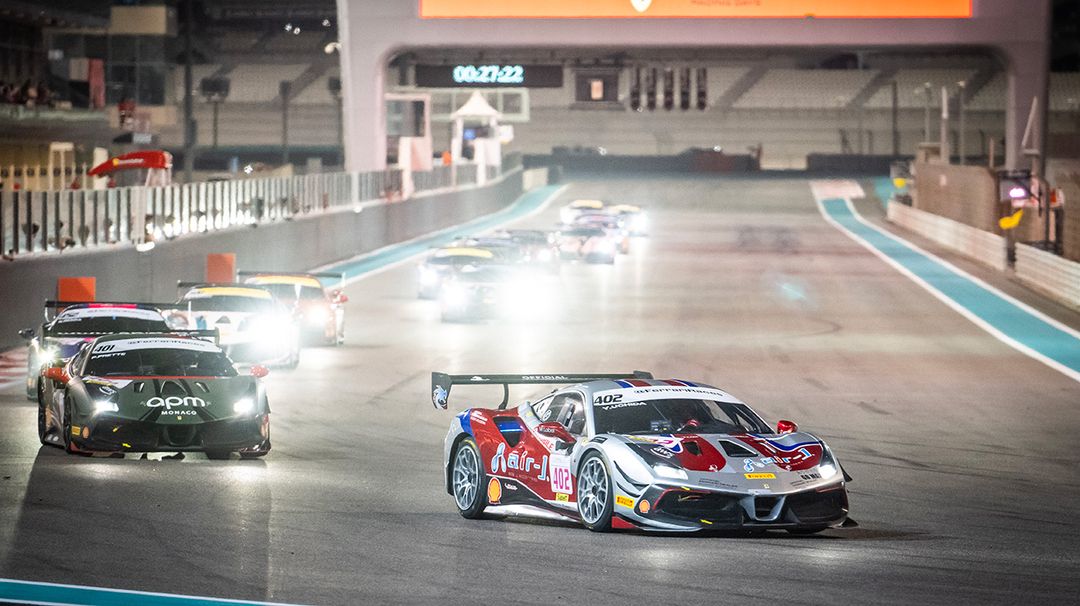 Ferrari Challenge, Clarke, Uchida and Kamiue celebrate in Abu Dhabi