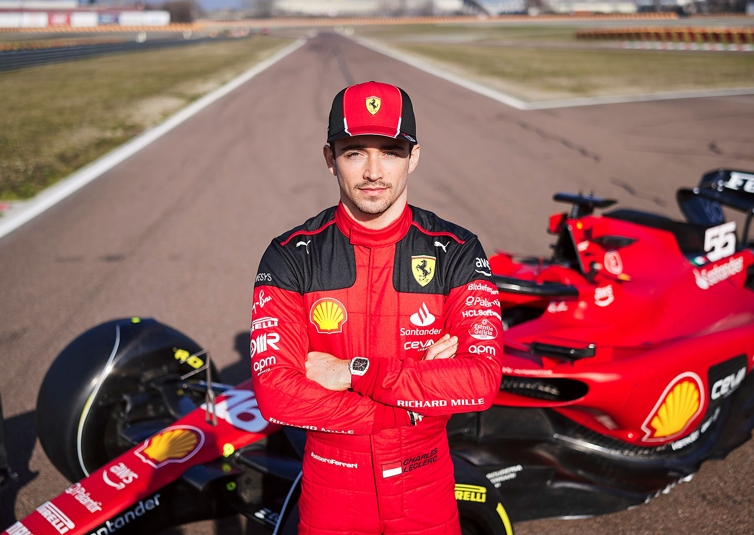 Ferrari driver charles leclerc hi-res stock photography and images