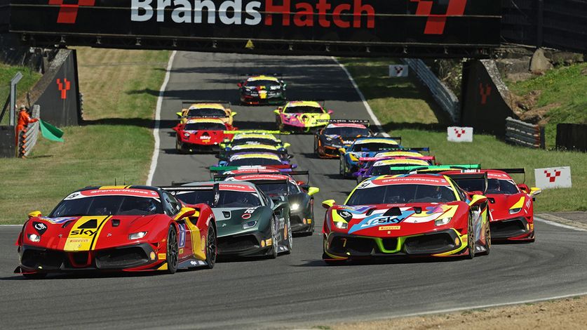 Race 2 of the Round 3 of the Ferrari Challenge Trofeo Pirelli UK took place on the historic and challenging GP circuit at Brands Hatch. 
