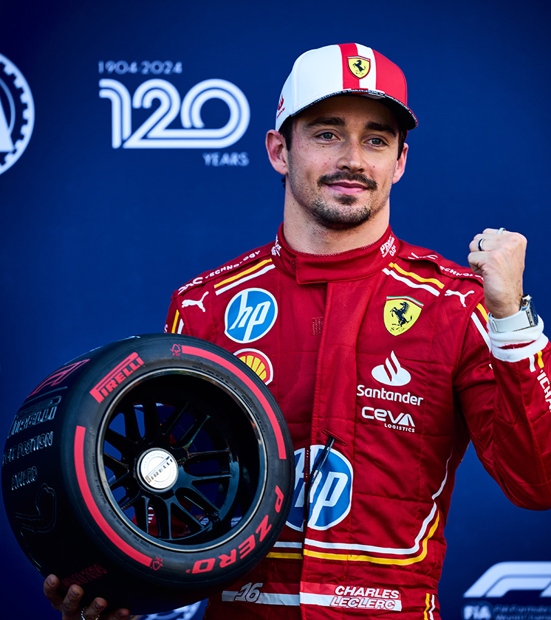 Scuderia Ferrari HP has secured its first pole position of the season courtesy of Charles Leclerc who dominated proceedings, earning the right to start his home race from the number one grid slot for the third time in his career. 