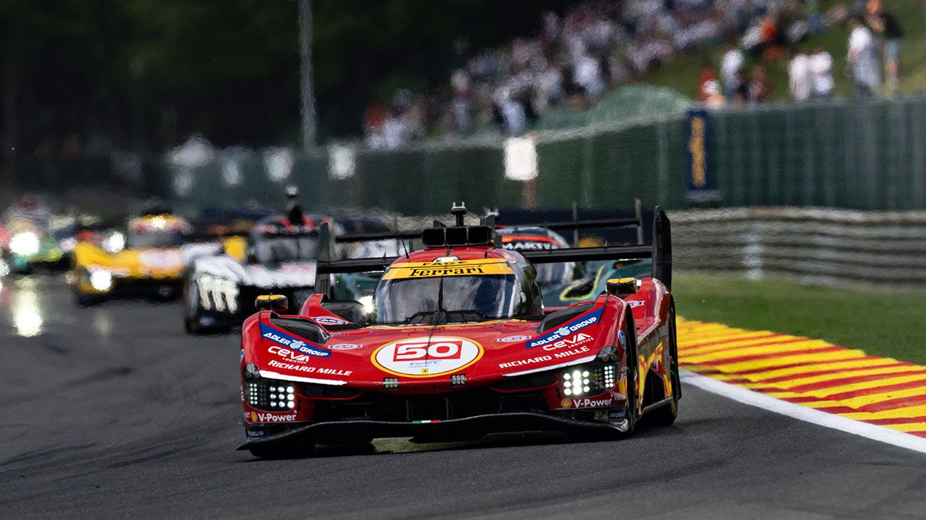 Ferrari on the podium at Spa